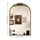 Darrahopens Home & Garden > Decor > Mirrors Elegant Rose - Designed Baroque Brass Arched Mirror