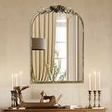 Darrahopens Home & Garden > Decor > Mirrors Elegant Rose - Designed Baroque Brass Arched Mirror