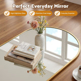 Darrahopens Home & Garden > Decor > Mirrors Embellir 86x50cm Arched Wall Mirror Vanity Makeup Home Decor