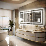 Darrahopens Home & Garden > Decor > Mirrors Fin 1200X800Mm Led Front Backlit Bathroom Mirror Fogless Anti-Aging Premium Hd Glass