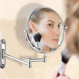 Darrahopens Home & Garden > Decor > Mirrors Fin Bath Mirror 1X/5X Magnification Wall Mounted Adjustable Makeup Mirror Arm Extend