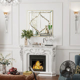 Darrahopens Home & Garden > Decor > Mirrors High-grade Unique Decorative Accent Mirror Elegant Square Wall Silver HD Mirror