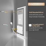 Darrahopens Home & Garden > Decor > Mirrors LED Anti-Fog Wall-Mounted Bathroom Mirror