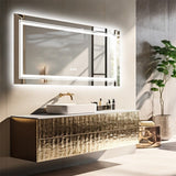 Darrahopens Home & Garden > Decor > Mirrors LED Bathroom Mirror Double Light Vanity Makeup Mirror Tall Full-Size Body Mirror