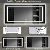 Darrahopens Home & Garden > Decor > Mirrors LED Bathroom Mirror Double Light Vanity Makeup Mirror Tall Full-Size Body Mirror