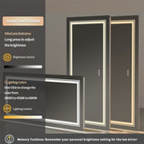 Darrahopens Home & Garden > Decor > Mirrors LED Bathroom Mirror Double Light Vanity Makeup Mirror Tall Full-Size Body Mirror