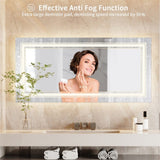 Darrahopens Home & Garden > Decor > Mirrors LED Bathroom Mirror with Anti-Fog & Adjustable Lighting