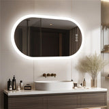 Darrahopens Home & Garden > Decor > Mirrors Premium Oval LED Anti-Fog Bathroom Mirror