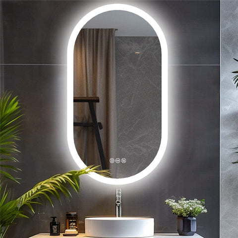 Darrahopens Home & Garden > Decor > Mirrors Premium Oval LED Anti-Fog Bathroom Mirror