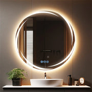 Darrahopens Home & Garden > Decor > Mirrors Round LED Anti-Fog Backlit Bathroom Mirror