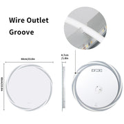 Darrahopens Home & Garden > Decor > Mirrors Round LED Anti-Fog Backlit Bathroom Mirror