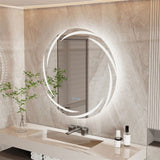 Darrahopens Home & Garden > Decor > Mirrors Round LED Anti-Fog Backlit Bathroom Mirror