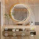 Darrahopens Home & Garden > Decor > Mirrors Round LED Anti-Fog Backlit Bathroom Mirror