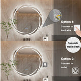 Darrahopens Home & Garden > Decor > Mirrors Round LED Anti-Fog Backlit Bathroom Mirror