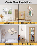 Darrahopens Home & Garden > Decor > Mirrors Shatterproof Acrylic Mirror Tiles – 4-Pack Wall Stickers for Kids, Home Gym, Bedroom & Bathroom, Easy Peel-and-Stick Decorative Mirrors with Double-Sided Tape (Silver,12" x 12")
