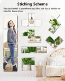 Darrahopens Home & Garden > Decor > Mirrors Shatterproof Acrylic Mirror Tiles – 4-Pack Wall Stickers for Kids, Home Gym, Bedroom & Bathroom, Easy Peel-and-Stick Decorative Mirrors with Double-Sided Tape (Silver,12" x 12")