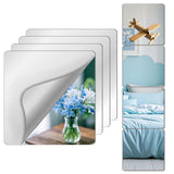 Darrahopens Home & Garden > Decor > Mirrors Shatterproof Acrylic Mirror Tiles – 4-Pack Wall Stickers for Kids, Home Gym, Bedroom & Bathroom, Easy Peel-and-Stick Decorative Mirrors with Double-Sided Tape (Silver,12" x 12")