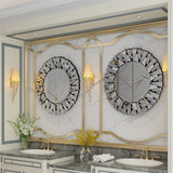 Darrahopens Home & Garden > Decor > Mirrors Silver Sunburst Round Wall Mirror