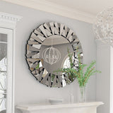 Darrahopens Home & Garden > Decor > Mirrors Silver Sunburst Round Wall Mirror