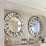 Darrahopens Home & Garden > Decor > Mirrors Silver Sunburst Round Wall Mirror