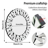 Darrahopens Home & Garden > Decor > Mirrors Silver Sunburst Round Wall Mirror