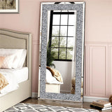 Darrahopens Home & Garden > Decor > Mirrors Xxxl Large Gorgeous Diamond Wall Mirror Crushed Crystal Long Full Length Mirror