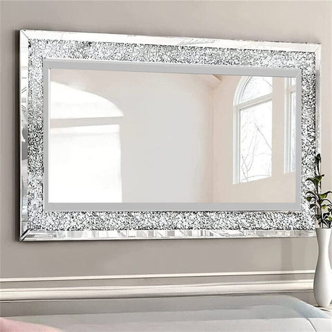 Darrahopens Home & Garden > Decor > Mirrors Xxxl Large Gorgeous Diamond Wall Mirror Crushed Crystal Long Full Length Mirror