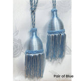 Darrahopens Home & Garden > Decor Pair of Curtain Tassel Rope Ties 52cm Blue