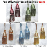 Darrahopens Home & Garden > Decor Pair of Curtain Tassel Rope Ties 52cm Green