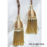 Darrahopens Home & Garden > Decor Pair of Curtain Tassel Rope Ties 52cm Light Gold