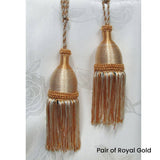 Darrahopens Home & Garden > Decor Pair of Curtain Tassel Rope Ties 52cm Royal Gold