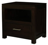 Darrahopens Home & Garden > Decor Paris 1 Drawer Solid Mahogany Timber Lamp Table (Chocolate)