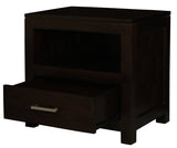 Darrahopens Home & Garden > Decor Paris 1 Drawer Solid Mahogany Timber Lamp Table (Chocolate)