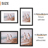 Darrahopens Home & Garden > Decor > Picture Frames 3 pcs Set Photo Frames 21X29.7Cm, A4 Black Frame, Can Be Placed Or Hung On The Wall High Quality Wooden Photo Frame