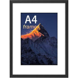 Darrahopens Home & Garden > Decor > Picture Frames 3 pcs Set Photo Frames 21X29.7Cm, A4 Black Frame, Can Be Placed Or Hung On The Wall High Quality Wooden Photo Frame