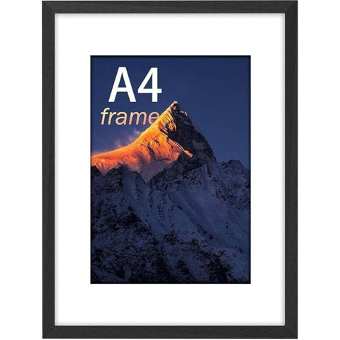 Darrahopens Home & Garden > Decor > Picture Frames 3 pcs Set Photo Frames 21X29.7Cm, A4 Black Frame, Can Be Placed Or Hung On The Wall High Quality Wooden Photo Frame