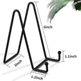 Darrahopens Home & Garden > Decor > Picture Frames 6 Inch Black Metal Display Stands - 3-Pack for Photos, Books & Art - Sturdy Metal Design