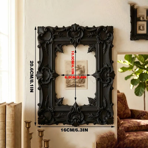 Darrahopens Home & Garden > Decor > Picture Frames A gorgeous 3D-printed wall-mounted picture frame, perfect for displaying antique prints. Black.