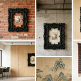 Darrahopens Home & Garden > Decor > Picture Frames A gorgeous 3D-printed wall-mounted picture frame, perfect for displaying antique prints. Black.