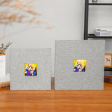 Darrahopens Home & Garden > Decor > Picture Frames Coffee color Linen Self-Adhesive Photo Album DIY Scrapbook with Cover Window 11x10.6 Inch for Family Wedding Travel Memories Preservation Australian Home