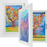 Darrahopens Home & Garden > Decor > Picture Frames Interchangeable frame - children's drawing - Interchangeable frame A4 - Children's artwork - children's drawings interchangeable frame - Photo frame Poster frame Wall frame - Gift - White