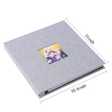 Darrahopens Home & Garden > Decor > Picture Frames Red Linen Self-Adhesive Photo Album DIY Scrapbook with Cover Window 11x10.6 Inch for Family Wedding Travel Memories Preservation Australian Home