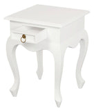Darrahopens Home & Garden > Decor Queen Anne 1 Drawer Lamp Table (White)