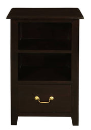 Darrahopens Home & Garden > Decor Tasmania 1 Drawer Solid Mahogany Timber Lamp Table (Chocolate)
