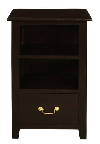 Darrahopens Home & Garden > Decor Tasmania 1 Drawer Solid Mahogany Timber Lamp Table (Chocolate)