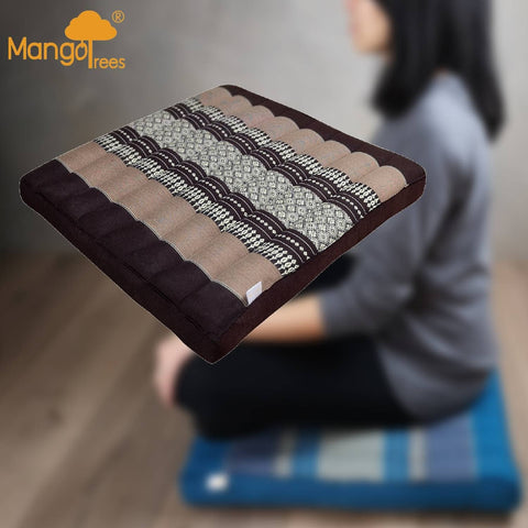 Darrahopens Home & Garden > Decor Thai Kapok Meditation Cushion Yoga Seat Brown