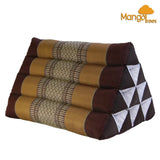 Darrahopens Home & Garden > Decor Thai Triangle Pillow Backrest Cushion Kapok Filled Brown