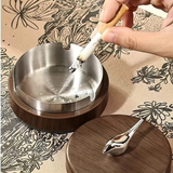 Darrahopens Home & Garden > Decor > Vases & Table Decor 1 Light-Luxury Fashion Desktop Ashtray | Creative High-End Living Room Home Decor, Personalized Car Ashtray with Lid, Retro Aesthetic, the Perfect Gift for Homeowners.Silver bird silver liner
