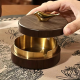 Darrahopens Home & Garden > Decor > Vases & Table Decor 1 Light-Luxury Fashion Desktop Ashtray | Creative High-End Living Room Home Decor, Personalized Car Ashtray with Lid, Retro Aesthetic, the Perfect Gift for Homeowners.Silver bird silver liner