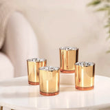 Darrahopens Home & Garden > Decor > Vases & Table Decor 10 Pack Gold Votive Tealight Candle Holders Valentines Day Mercury  Wedding Decor Glass Candlestick Party Decorations Bridal Baby Shower Event
